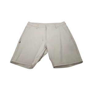 BYLT Premium Basics Everyday Short Chino Men's 32 Actual Beige 8" Inseam EUC